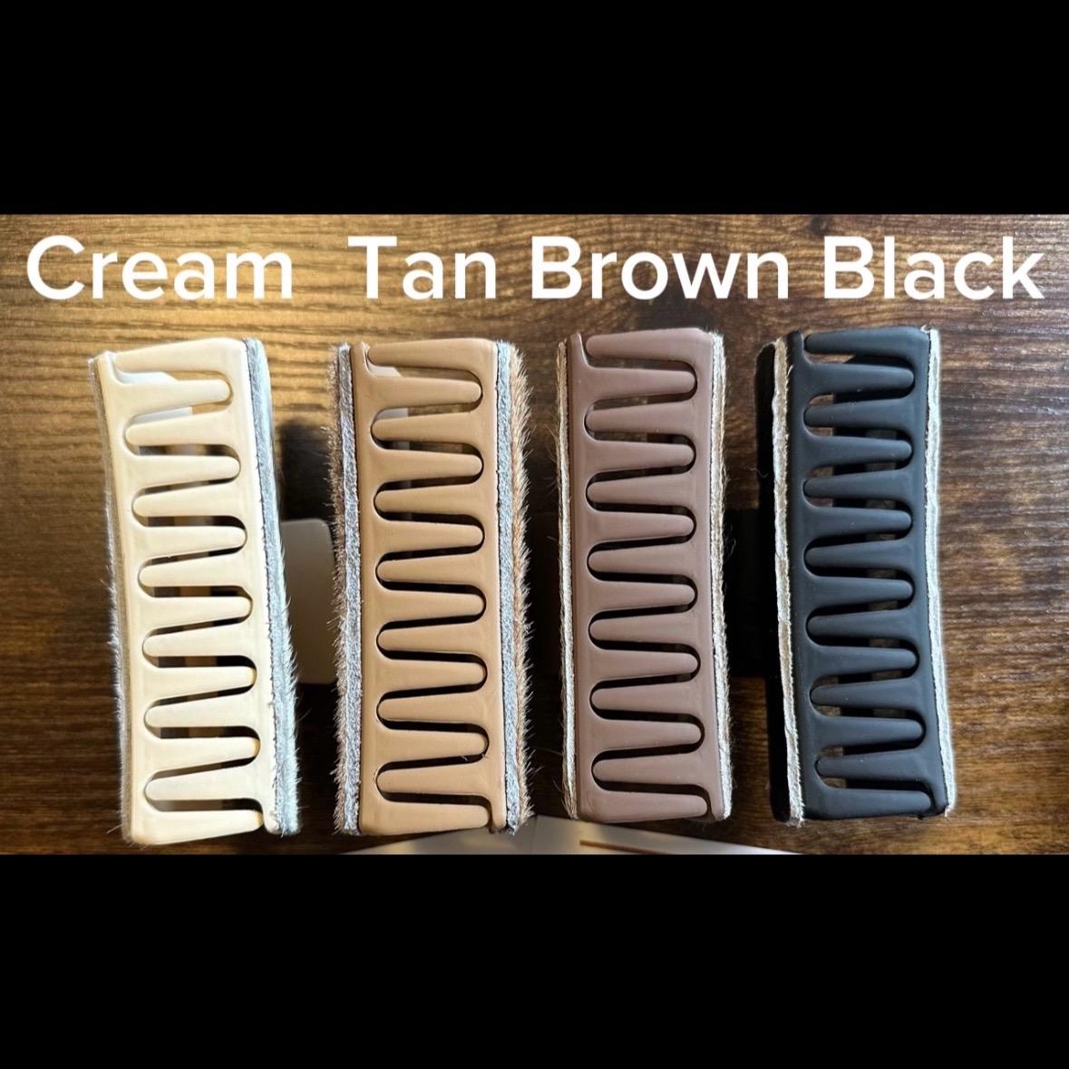 Cowhide custom claw clip