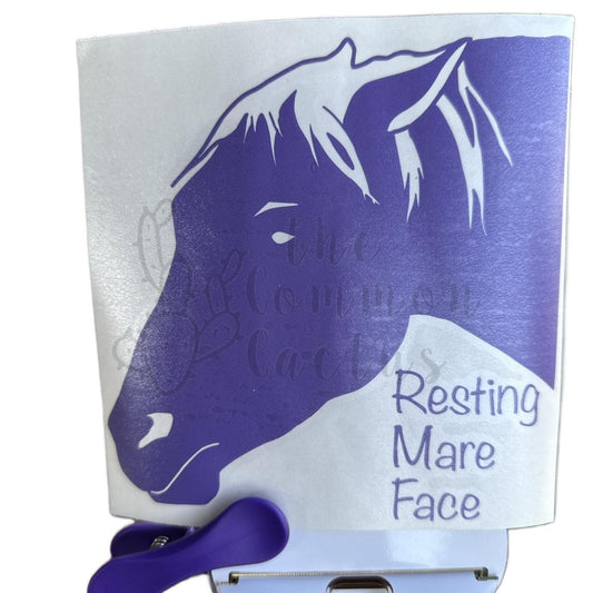 Resting mare face decal custom hand drawn