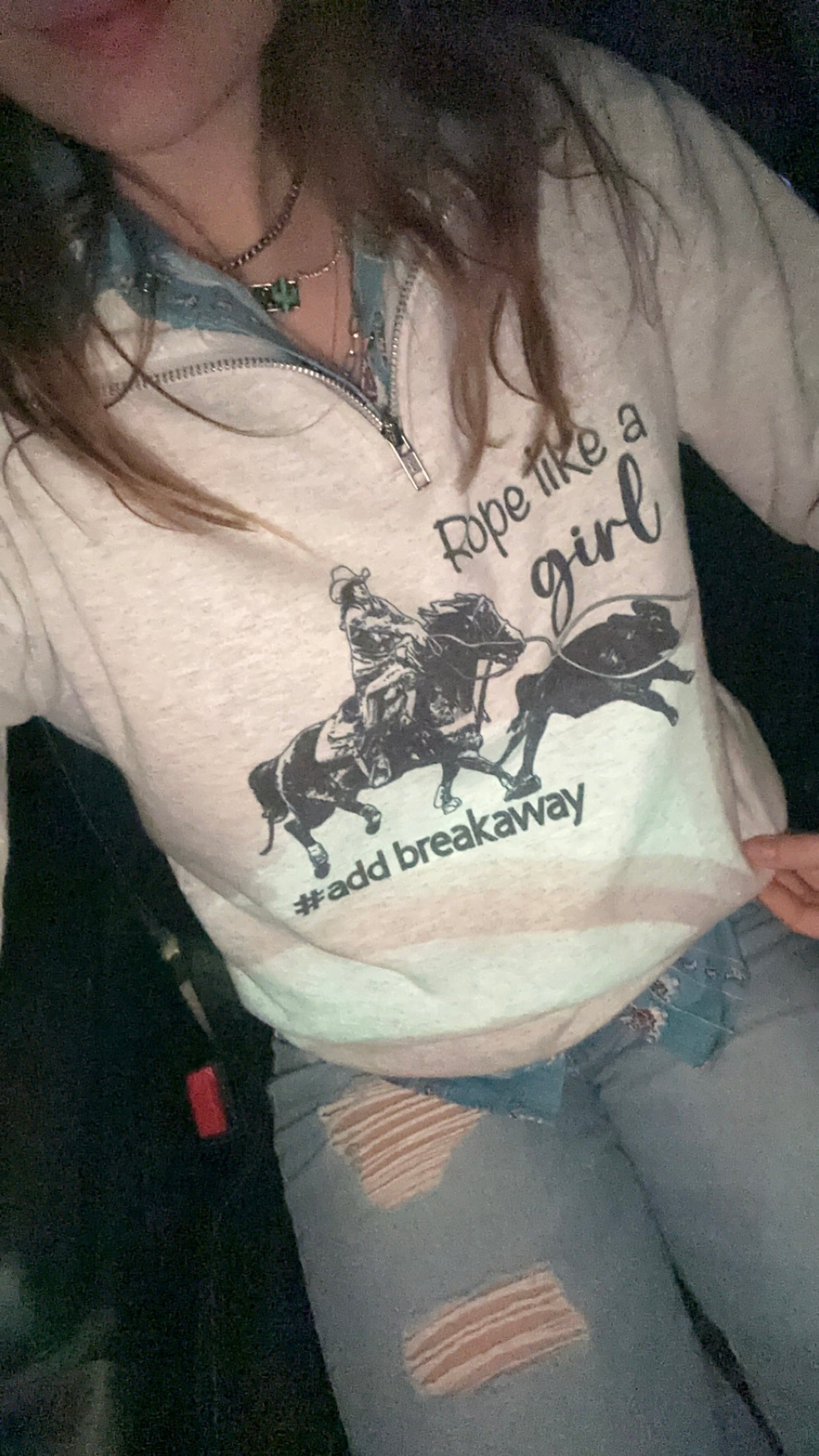Rope Like a Girl #addbreakaway 1/4 zip