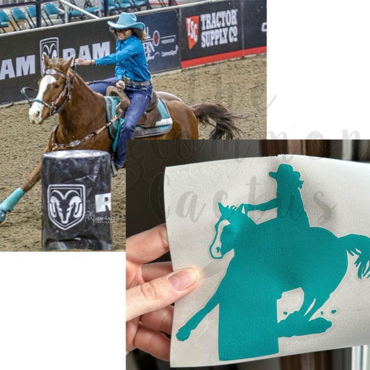 Custom decal from image horse rodeo