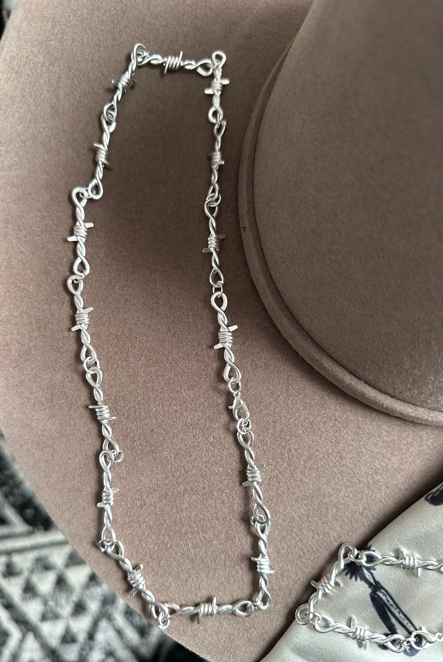 Barbed wire necklace