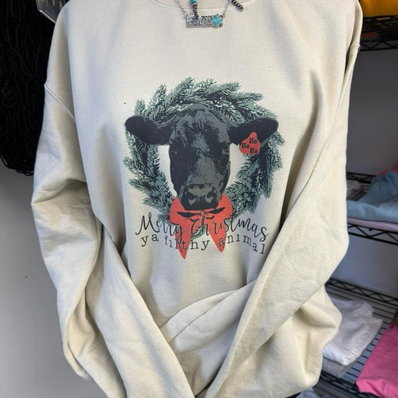 Merry Christmas ya filthy animal tees and crewnecks