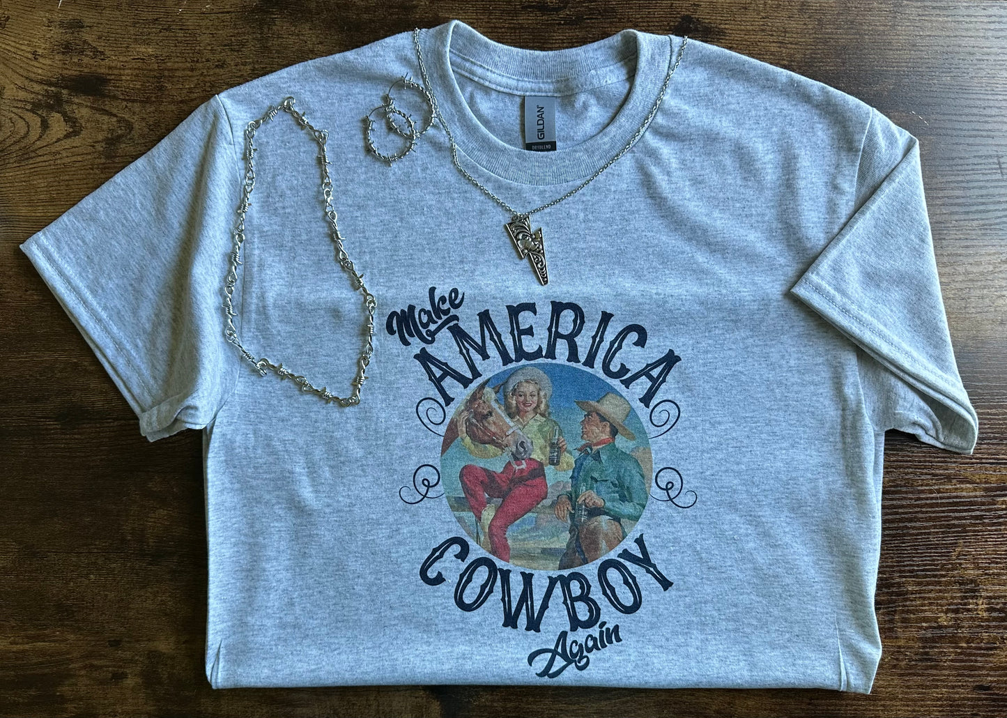 Make America cowboy again tee