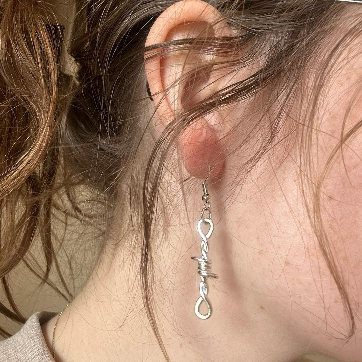 Barbed wire earrings